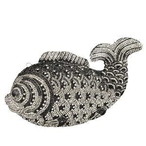 7948 Fish Rhinestone Clutch Purses Formal Evening Bags Prom Purse Wedding